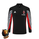 CHÁNDAL MEDIA CREMALLERA + PANTALONES AC MILAN NEGRO Y ROJO 03/04 HOMBRE RETRO