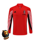 CHÁNDAL MEDIA CREMALLERA + PANTALONES AC MILAN ROJO Y NEGRO 03/04 HOMBRE RETRO