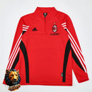 CHÁNDAL MEDIA CREMALLERA + PANTALONES AC MILAN ROJO Y NEGRO 03/04 HOMBRE RETRO