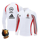 CHÁNDAL MEDIA CREMALLERA + PANTALONES AC MILAN BLANCO Y ROJO 03/04 HOMBRE RETRO