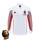 CHÁNDAL MEDIA CREMALLERA + PANTALONES AC MILAN BLANCO Y ROJO 03/04 HOMBRE RETRO