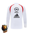 CHÁNDAL MEDIA CREMALLERA + PANTALONES AC MILAN BLANCO Y ROJO 03/04 HOMBRE RETRO