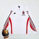 CHÁNDAL MEDIA CREMALLERA + PANTALONES AC MILAN BLANCO Y ROJO 03/04 HOMBRE RETRO