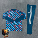 CHÁNDAL MEDIA CREMALLERA + PANTALONES ARSENAL AZUL CAMUFLAJE Y ROJO 26/27 HOMBRE
