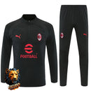 CHÁNDAL MEDIA CREMALLERA + PANTALONES AC MILAN NEGRO 26/27 HOMBRE