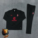 CHÁNDAL MEDIA CREMALLERA + PANTALONES AC MILAN NEGRO 26/27 HOMBRE