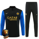 CHÁNDAL MEDIA CREMALLERA + PANTALONES INTER DE MILAN NEGRO Y AZUL 26/27 HOMBRE