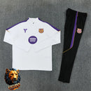 CHÁNDAL MEDIA CREMALLERA + PANTALONES BARCELONA BLANCO Y MORADO 26/27 HOMBRE