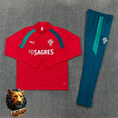 CHÁNDAL MEDIA CREMALLERA + PANTALONES PORTUGAL ROJO Y VERDE 26/27 HOMBRE