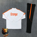 CHÁNDAL MEDIA CREMALLERA + PANTALONES HOLANDA BLANCO Y NARANJA 26/27 HOMBRE
