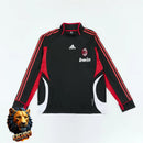 CHÁNDAL SUDADERA + PANTALONES AC MILAN NEGRO Y ROJO 06/07 HOMBRE RETRO