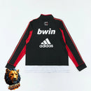 CHÁNDAL SUDADERA + PANTALONES AC MILAN NEGRO Y ROJO 06/07 HOMBRE RETRO