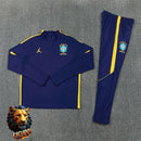 CHÁNDAL MEDIA CREMALLERA + PANTALONES BRASIL AZUL MARINO Y VERDE 26/27 HOMBRE