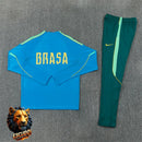 CHÁNDAL MEDIA CREMALLERA + PANTALONES BRASIL AZUL TURQUESA 26/27 HOMBRE