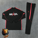 CHÁNDAL MEDIA CREMALLERA + PANTALONES BRASIL JORDAN NEGRO Y ROJO 26/27 HOMBRE