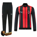 CHÁNDAL + PANTALONES AC MILAN NEGRO Y ROJO X 26/27 HOMBRE