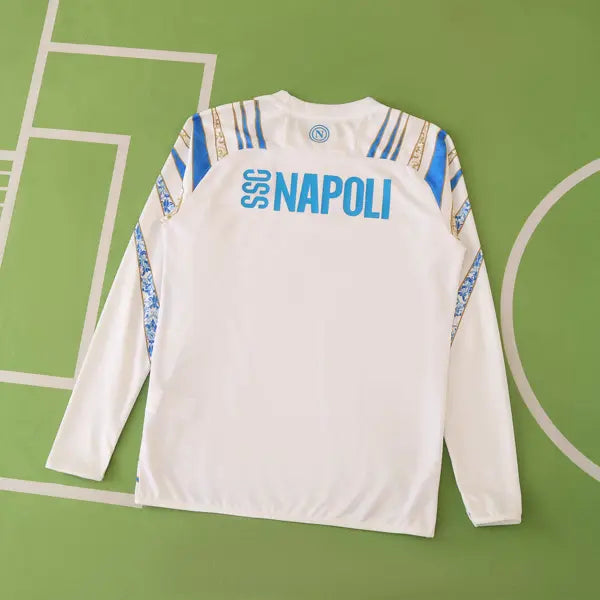 NAPOLI ENTRENAMIENTO MANGA LARGA 25/26 BLANCA HOMBRE